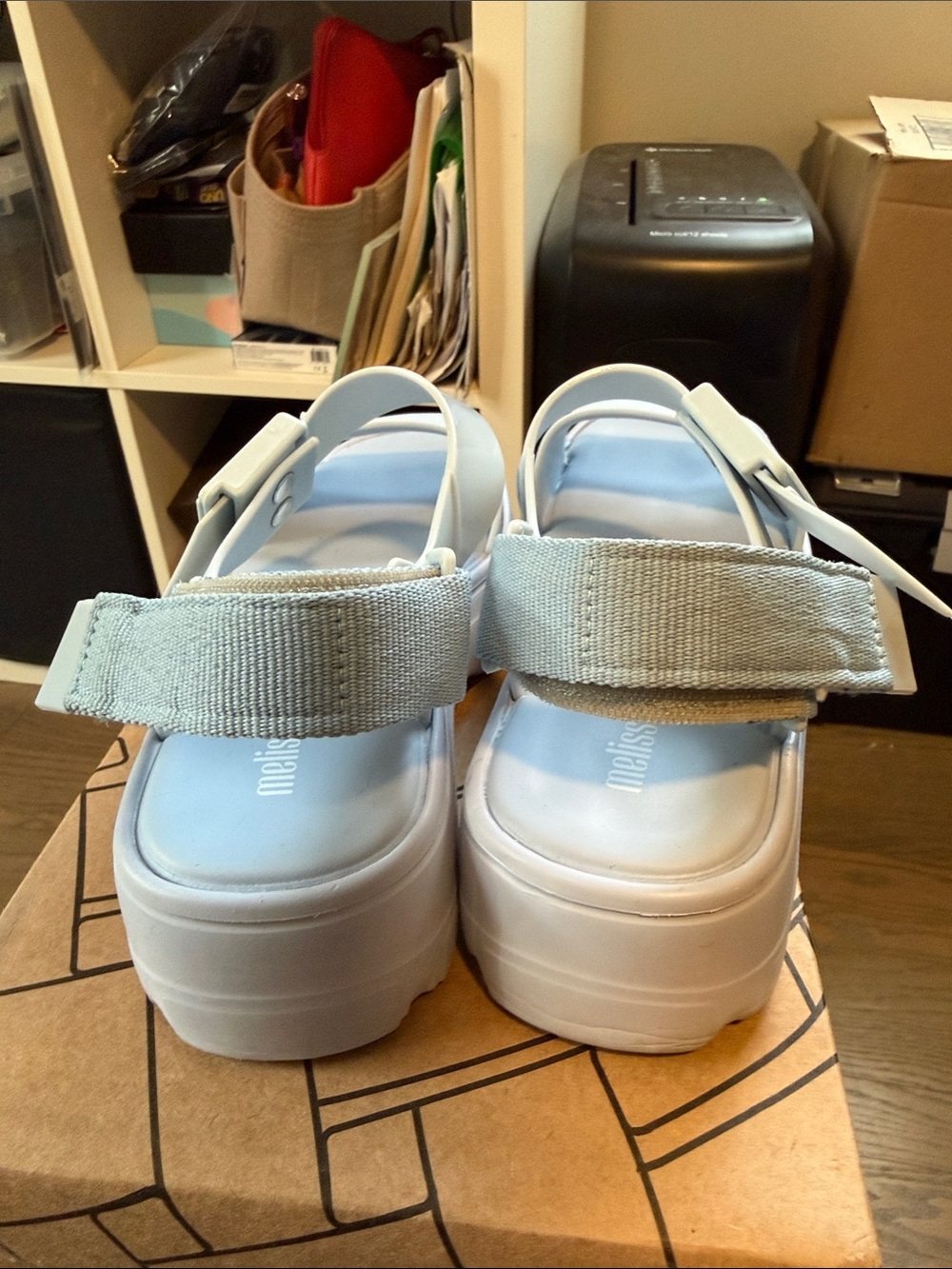 Melissa Light Blue Kick Off Sandals, size 9 - Picture 6 of 11